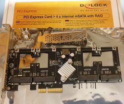 [Sprzedam] Kontroler RAID PCIe x4 mSATA Marvell 4 Dyski mSATA