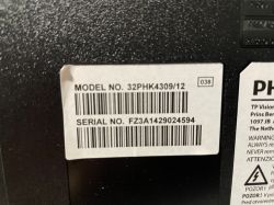 PHILIPS 32PHK4309/12 - TV turn on with logo and then screen off