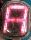 Close-up of an alphanumeric NIXIE display showing the letter A.