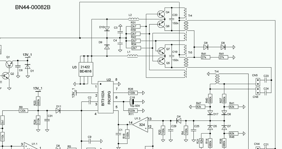 SAMSUNG SyncMaster 710v jakie tranzystory Q4,Q5,Q6,Q7