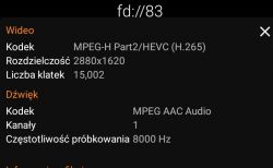 Wyszukiwanie plików video z kamery Tuya na smartfonie - kwestia kodeka H.265 i aplikacji VLC