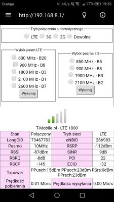 Jaką antenę do LTE 800 wybrać na odległość ok 8km(Huawei B525)?