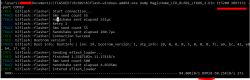 Screenshot of a terminal with data transmission information to a device via COM10 port.