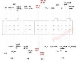 Toyota Prius NHW20R - Rozpiska pinów radia 86120-47230 Pioneer Typ C