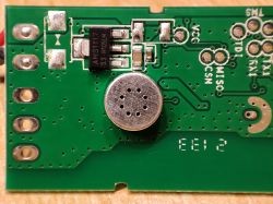 LED Controller Circuit Board with Microphone Circuit board with a microphone and AMS1117 component.