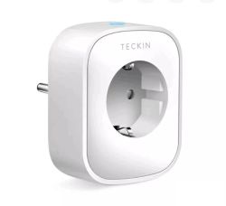 White TECKIN smart plug with European-style socket