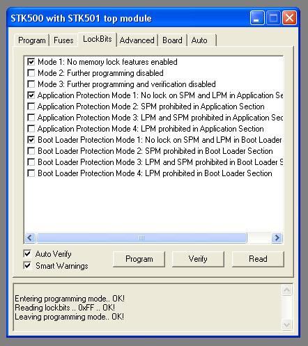 Jak ustawić fusebity dla HVprog STK500, by PC wykrywał programator?