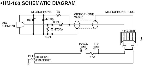 Mikrofon HM-103 od ICOMA 706 - elektroda.pl icom 21 00h mic wiring diagram 