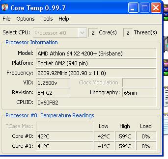 Wysoka temperatura procesora AMD athlon 64 x2 dual core.