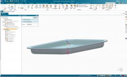 Model tacki w programie Solid Edge z widocznymi krawędziami i pogrubieniem