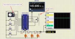 Schemat z Arduino Nano, OLED SSD1306 i przyciskami PTT/CTCSS/MEM oraz enkoderem SCAN
