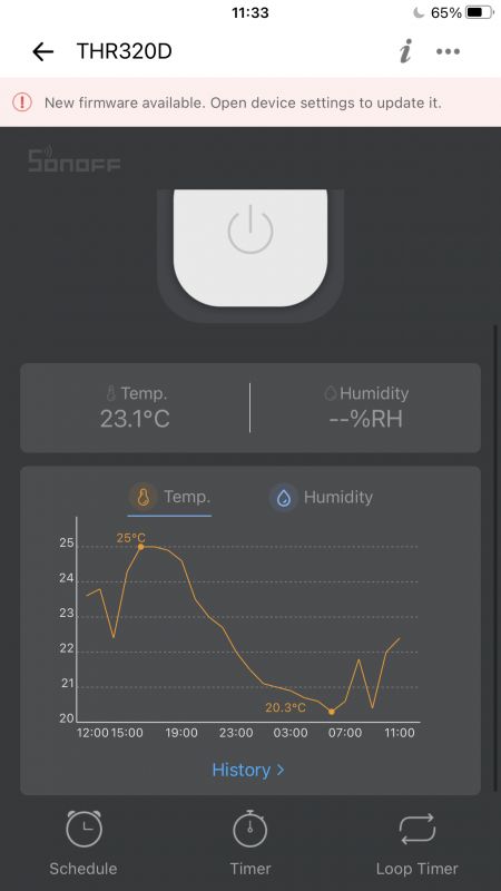[ESP32] Termostat z wyświetlaczem i WiFi - Sonoff THR320D - aplikacja eWeLink
