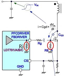 MOSFET Circuit Diagram with Pull-Down Resistor Diagram showing a circuit with a MOSFET and a pull-down resistor.