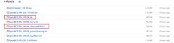 List of downloadable files from a repository; two .rbl files highlighted.