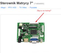 Jaki kontroler do matrycy tabletu kupić by działała z laptopem po kablu D-sub?
