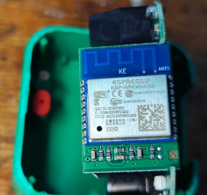 ESP-WROOM-02 WiFi Module in DIW-01 Dimmer ESP-WROOM-02 module in DIW-01 dimmer enclosure