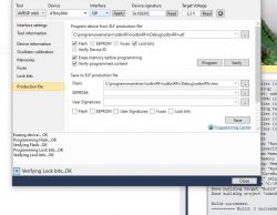 Microchip Studio, co ustawić przy wgrywaniu flash'a?
