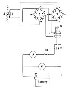 Generator wiring diagram with component labels