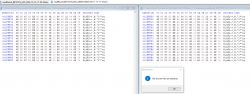 Comparison of two binary files in a hexadecimal editor.