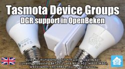 [Youtube] Tasmota Device Groups i OpenBeken - wiele LEDów, jeden włącznik