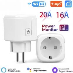 Tuya smart plug with power monitor and feature description.