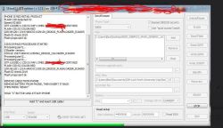 Interfejs oprogramowania Setool2 z procesem flashowania telefonu Sony Ericsson K800