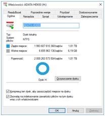 Dysk zewnętrzny 2.5" ADATA Durable HD650 - wnętrze, testy (dwa dyski) Dysk zewnętrzny 2.5" ADATA Durable HD650 - wnętrze, testy (dwa dyski)