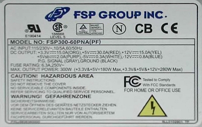 FSP Group INC model FSP300-60PNA - po wymianie dwóch kondensatorów nie startuje.
