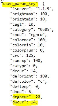 Screenshot of a JSON file fragment showing user settings.