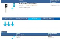 Strona internetowa z zamiennikiem układu scalonego TDA1151.