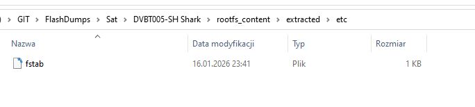 Screenshot of folder with a 1 KB fstab file modified on January 16, 2026