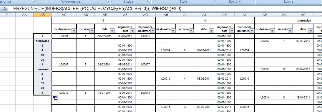 Excel Przypisanie Danych Z Jednego Arkusza W Odpowiednie Miejsce W Innym 5999
