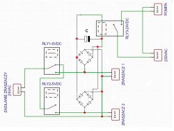 Załączanie przekaźników 1/2 i uruchamianie przekaźnika 3 z 24V AC/DC: Schemat i diody 1N4007
