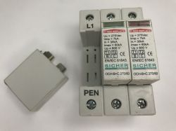 Wnętrze ogranicznika przepięć Sicher Electric OCH-C 275/40, czyli co kryje zabezpieczenie trójfazow