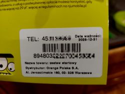 Rejestracja karty SIM NJU w Orange - brak połączenia i SMS, internet działa