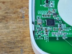 Interior of Sonoff SNZB-02D PCB Close-up of the PCB inside the Sonoff SNZB-02D device.