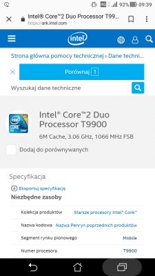 Czy uda się wymienić w Acer Aspire 7736G procesor na Core 2 Duo T9900?