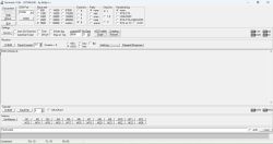 Okno programu Terminal v1.9b z aktywnym portem COM6 i ustawionym RTS/CTS