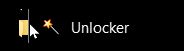 Ikona programu Unlocker z kursorem.