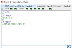 Zamiennik HC-05 hc05V2.3_le - brak SPP i AT FAIL, da się użyć jako RS232?