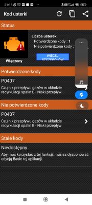 Rapid 13r 1.6 TDI błąd świec żarowych check engine oraz P0407