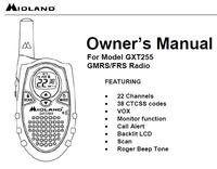 Midland GXT 255 GMRS Porto Manual