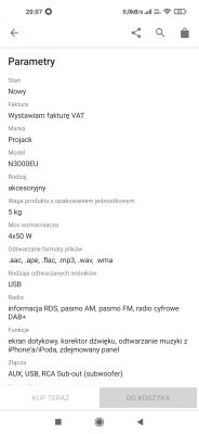 Konfiguracja radia z Androidem po resetowaniu ustawień fabrycznych - VW Polo, kamera cofania