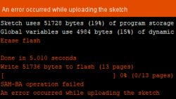 Arduino Uno R4 WiFi - SAM-BA operation failed - nie można wgrać wsadu