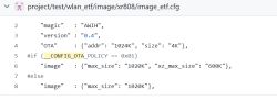 A fragment of the image_etf.cfg configuration file with conditional code related to OTA policy.