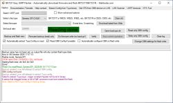Screenshot of BK7231 Easy UART Flasher showing Reading done status in green