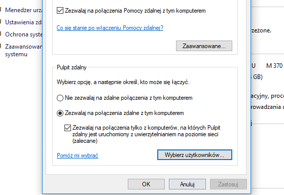 Błąd połączenia z maszyną wirtualną Azure przez .rdp