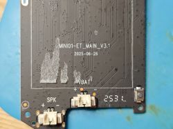 PCB section labeled MINI01-ET_MAIN_V3.1 with date 2025-06-26 and connectors