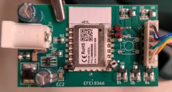 PCB with WB3L Module and Connectors Electronic module on a PCB with a WB3L communication module labeled CE and RoHS.