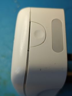 Close-up of a plastic casing with a visible gap between joined parts